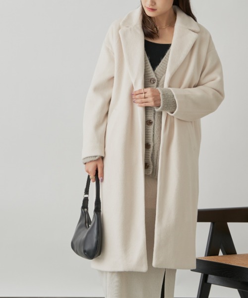 CLEARIMPRESSION （クリアインプレッション）の「ダブルフェイスチェスターコート（チェスターコート・レディース・アイボリー/モカ・FREE）」の11枚目の写真