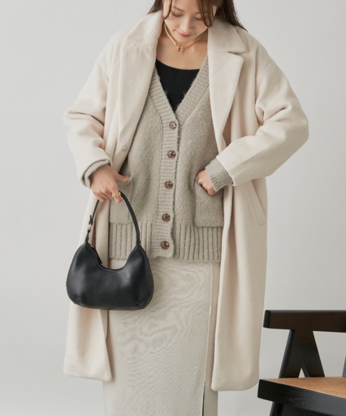 CLEARIMPRESSION （クリアインプレッション）の「ダブルフェイスチェスターコート（チェスターコート・レディース・アイボリー/モカ・FREE）」の8枚目の写真