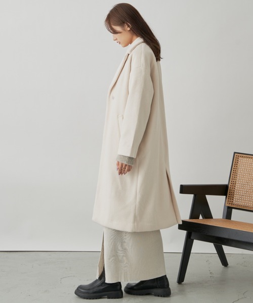 CLEARIMPRESSION （クリアインプレッション）の「ダブルフェイスチェスターコート（チェスターコート・レディース・アイボリー/モカ・FREE）」の12枚目の写真