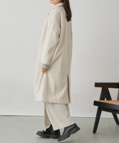 CLEARIMPRESSION （クリアインプレッション）の「ダブルフェイスチェスターコート（チェスターコート・レディース・アイボリー/モカ・FREE）」の9枚目の写真