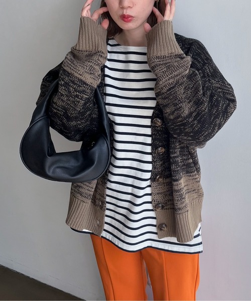 feepur（フェピュール）の「【ハンドウォッシャブル】メランジグラデーションカーディガン（カーディガン/ボレロ・レディース・オフホワイト/ブラック/イエロー・MEDIUM）」の21枚目の写真