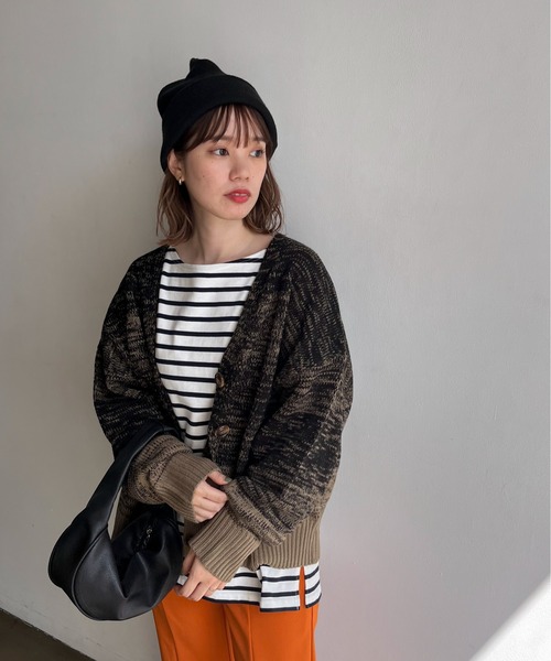 feepur（フェピュール）の「【ハンドウォッシャブル】メランジグラデーションカーディガン（カーディガン/ボレロ・レディース・オフホワイト/ブラック/イエロー・MEDIUM）」の18枚目の写真