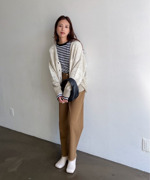 feepur（フェピュール）の「【ハンドウォッシャブル】メランジグラデーションカーディガン（カーディガン/ボレロ・レディース・オフホワイト/ブラック/イエロー・MEDIUM）」の7枚目の写真