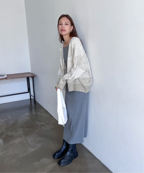 feepur（フェピュール）の「【ハンドウォッシャブル】メランジグラデーションカーディガン（カーディガン/ボレロ・レディース・オフホワイト/ブラック/イエロー・MEDIUM）」の11枚目の写真