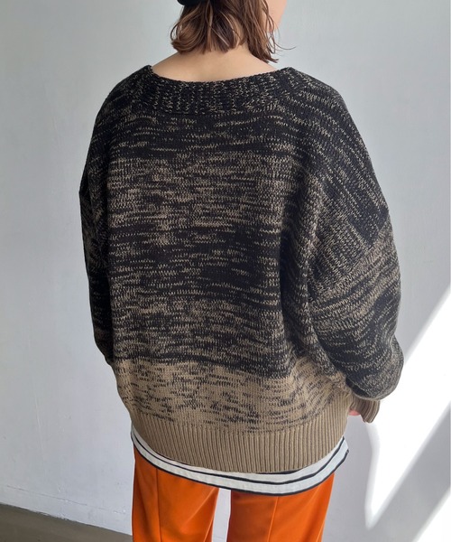 feepur（フェピュール）の「【ハンドウォッシャブル】メランジグラデーションカーディガン（カーディガン/ボレロ・レディース・オフホワイト/ブラック/イエロー・MEDIUM）」の13枚目の写真