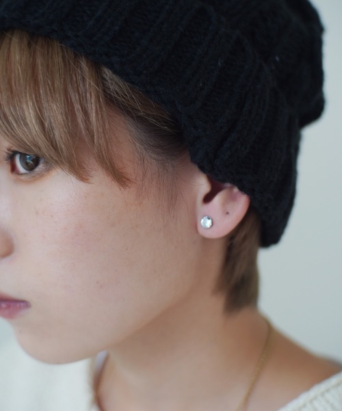Port(ポート)の「金属アレルギー対応 ミニ ストーン ピアス【 サージカルステンレス / 316L 】 #(ピアス(両耳用)・レディース・シルバー/ゴールド・A/B)」の17枚目の写真