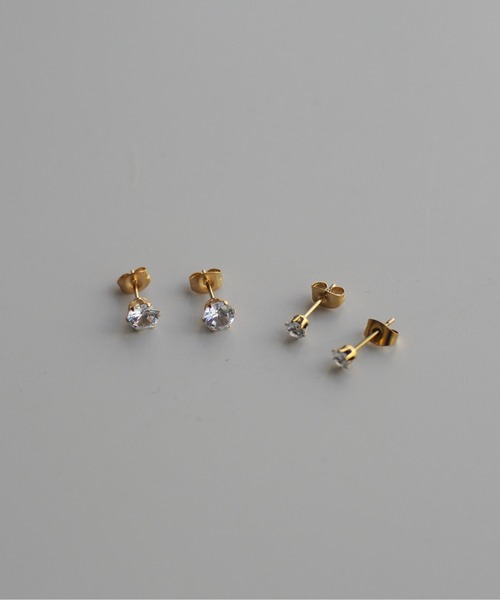 セール】金属アレルギー対応 ミニ ストーン ピアス【 サージカル