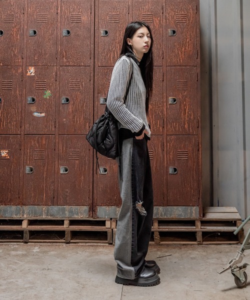 FOLLOWIN（フォロウィン）の「おしゃれデイリーキルティングクロスバック（ショルダーバッグ・レディース・ブラック/カーキ/ベージュ・ONE SIZE）」の11枚目の写真