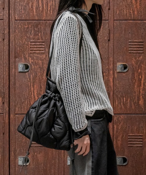 FOLLOWIN（フォロウィン）の「おしゃれデイリーキルティングクロスバック（ショルダーバッグ・レディース・ブラック/カーキ/ベージュ・ONE SIZE）」の13枚目の写真