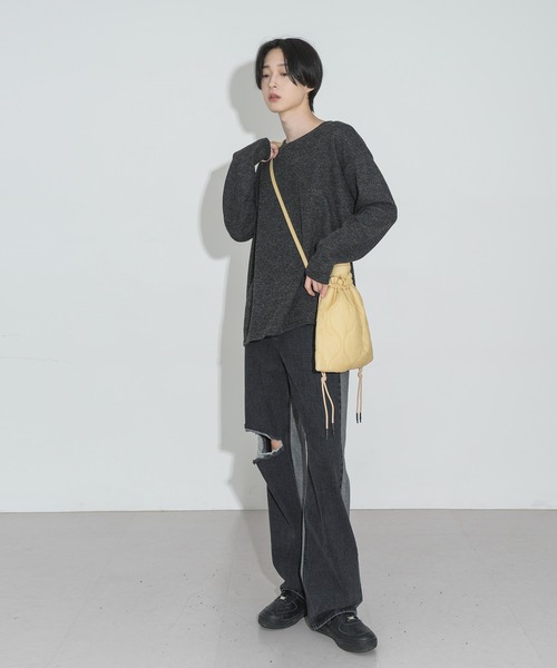 FOLLOWIN（フォロウィン）の「おしゃれデイリーキルティングクロスバック（ショルダーバッグ・レディース・ブラック/カーキ/ベージュ・ONE SIZE）」の15枚目の写真