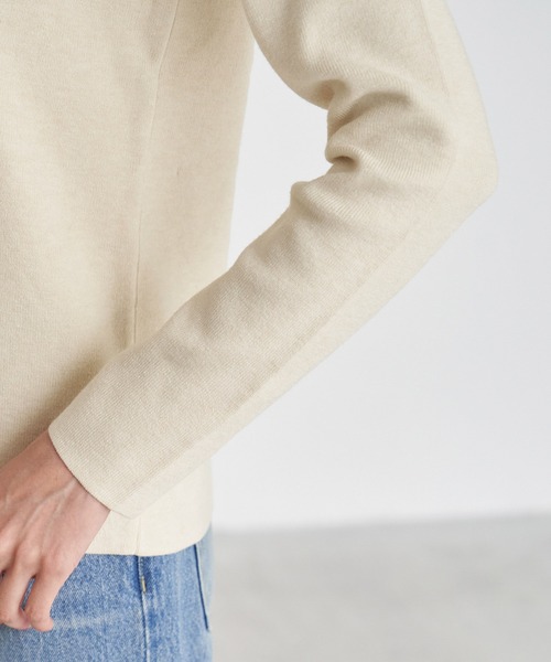 ROPE' PICNIC（ロペピクニック）の「衿スカラップ総針ニットプルオーバー（ニット/セーター・レディース・ブラック/ベージュ/グリーン系その他・38）」の7枚目の写真