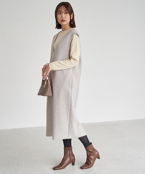 ROPE' PICNIC（ロペピクニック）の「衿スカラップ総針ニットプルオーバー（ニット/セーター・レディース・ブラック/ベージュ/グリーン系その他・38）」の17枚目の写真