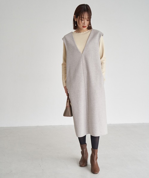 ROPE' PICNIC（ロペピクニック）の「衿スカラップ総針ニットプルオーバー（ニット/セーター・レディース・ブラック/ベージュ/グリーン系その他・38）」の18枚目の写真