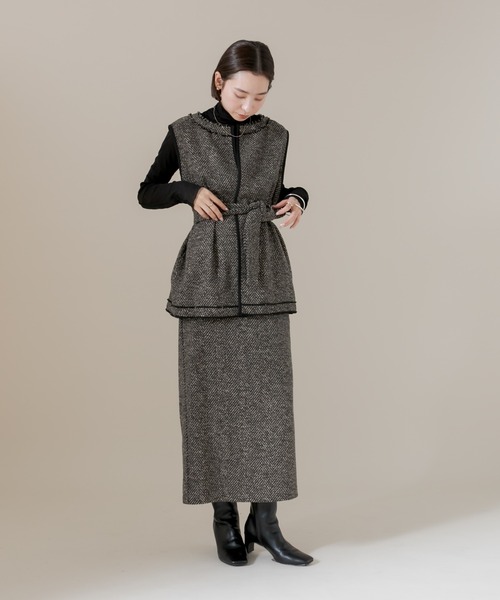 mline（エムライン）の「[mline]ツイードスカート（スカート・レディース・ブラック/ブラウン・1/2）」の17枚目の写真