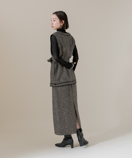 mline（エムライン）の「[mline]ツイードスカート（スカート・レディース・ブラック/ブラウン・1/2）」の19枚目の写真
