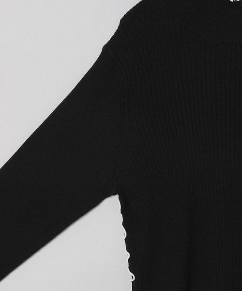 JEANASIS（ジーナシス）の「12Gラメソデフレアハイネックプルオーバー/169159（ニット/セーター・レディース・ブラウン/ブラック・FREE）」の8枚目の写真