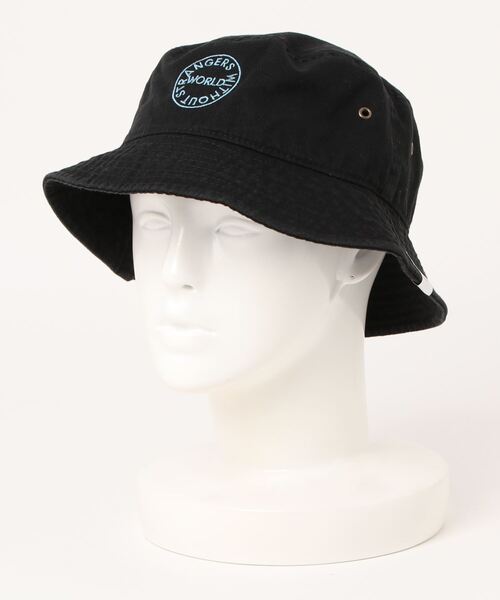 GIORDANO（ジョルダーノ）の「[GIORDANO] サークルロゴ刺繍コットンバケットハット（ハット・レディース・ホワイト/ブラック・FREE）」の2枚目の写真