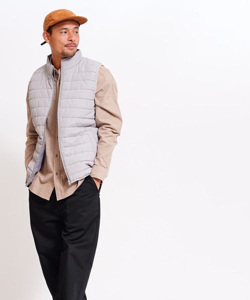 GIORDANO（ジョルダーノ）の「[ GIORDANO ]スタンドカラーパデッドベスト (ユニセックス)（ダウンベスト・レディース・ネイビー/グレー・MEDIUM/LARGE/X-LARGE）」の18枚目の写真