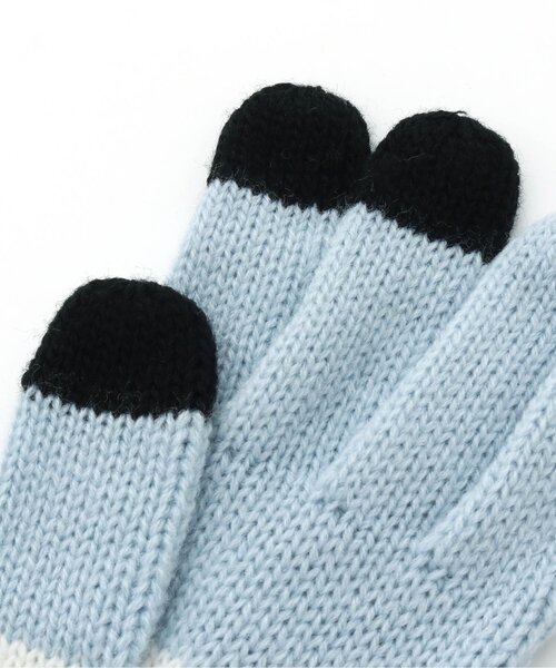 algy（アルジー）の「フラッグチェックスマホ対応手袋（手袋・キッズ・ブラック/ベージュ/サックスブルー・FREE）」の12枚目の写真