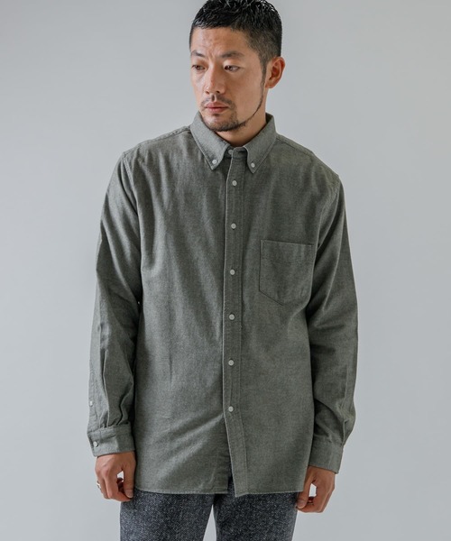 URBAN RESEARCH ROSSO MEN（アーバンリサーチロッソメン）の「『XLサイズあり』『一部WEB限定カラー』『抗菌/防臭』ハイパフォーマンスフランネルシャツ（シャツ/ブラウス・メンズ・ブラック/ネイビー/グレー/カーキ/アイボリー/ブラウン系その他/ブルー系その他/レッド系その他・SMALL/MEDIUM/LARGE/X-LARGE）」の12枚目の写真
