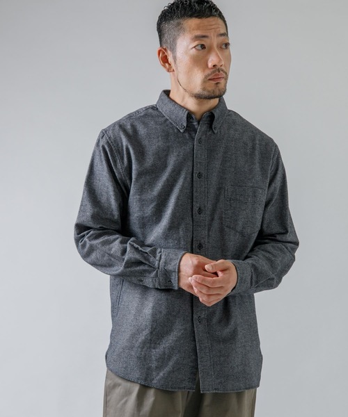 URBAN RESEARCH ROSSO MEN（アーバンリサーチロッソメン）の「『XLサイズあり』『一部WEB限定カラー』『抗菌/防臭』ハイパフォーマンスフランネルシャツ（シャツ/ブラウス・メンズ・ブラック/ネイビー/グレー/カーキ/アイボリー/ブラウン系その他/ブルー系その他/レッド系その他・SMALL/MEDIUM/LARGE/X-LARGE）」の14枚目の写真