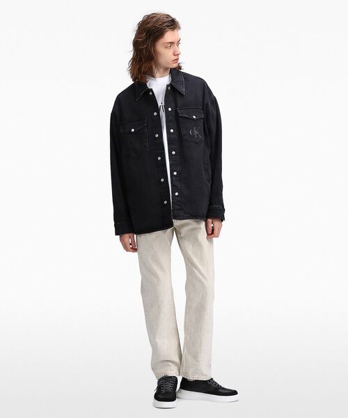 Calvin Klein(カルバン・クライン)の「オーバーサイズシャツジャケット(シャツ/ブラウス・メンズ・ブラック・S/L/XS/M)」の13枚目の写真