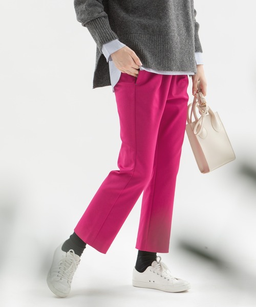 nop de nod(ノップドゥノッド)の「ストレッチクロップドパンツ(その他パンツ・レディース・ブラック/ピンク/グリーン/オレンジ・3)」の1枚目の写真