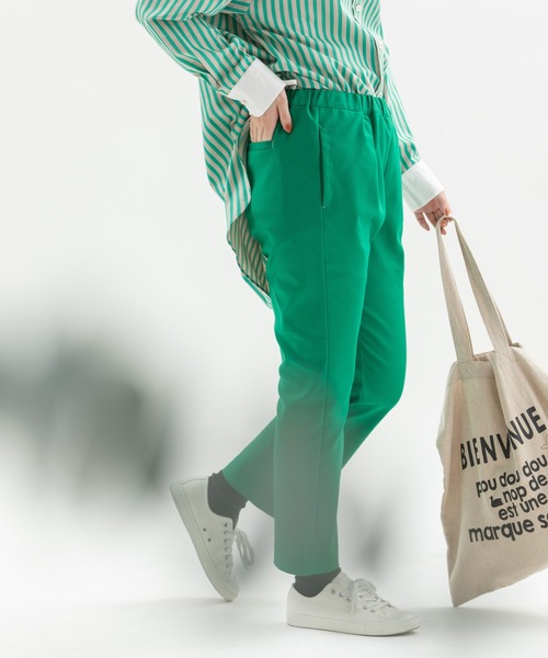 nop de nod(ノップドゥノッド)の「ストレッチクロップドパンツ(その他パンツ・レディース・ブラック/ピンク/グリーン/オレンジ・3)」の3枚目の写真