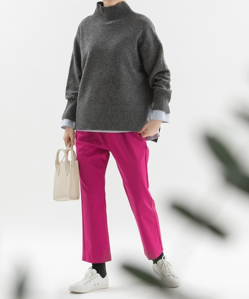 nop de nod(ノップドゥノッド)の「ストレッチクロップドパンツ(その他パンツ・レディース・ブラック/ピンク/グリーン/オレンジ・3)」の19枚目の写真
