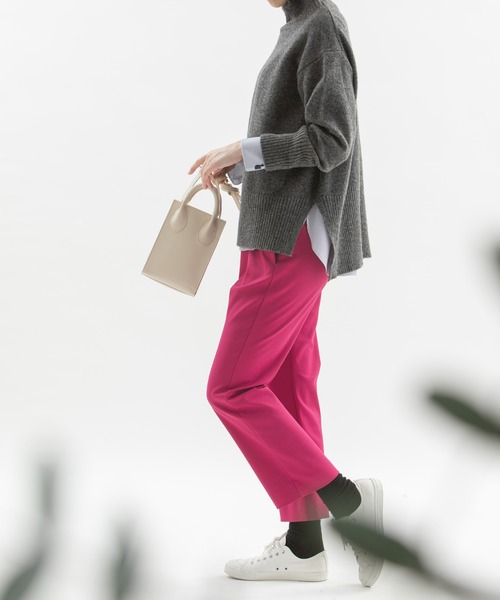 nop de nod(ノップドゥノッド)の「ストレッチクロップドパンツ(その他パンツ・レディース・ブラック/ピンク/グリーン/オレンジ・3)」の11枚目の写真