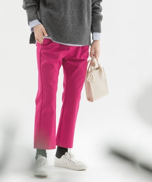 nop de nod(ノップドゥノッド)の「ストレッチクロップドパンツ(その他パンツ・レディース・ブラック/ピンク/グリーン/オレンジ・3)」の7枚目の写真