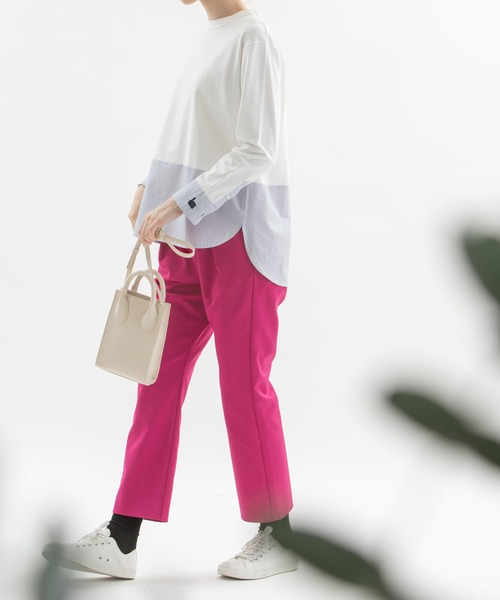 nop de nod(ノップドゥノッド)の「ストレッチクロップドパンツ(その他パンツ・レディース・ブラック/ピンク/グリーン/オレンジ・3)」の14枚目の写真