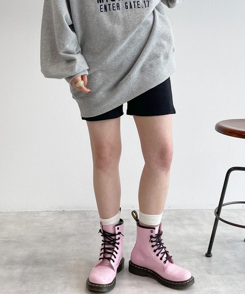 w closet（ダブルクローゼット）の「インナーリブパンツ（その他パンツ・レディース・ブラック/ライトベージュ・FREE）」の2枚目の写真
