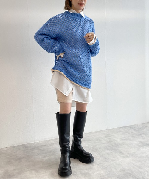 w closet（ダブルクローゼット）の「インナーリブパンツ（その他パンツ・レディース・ブラック/ライトベージュ・FREE）」の22枚目の写真