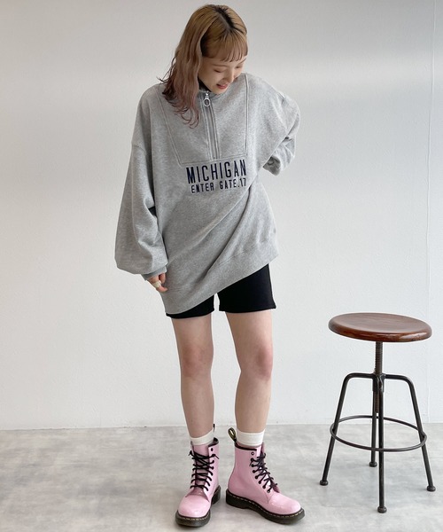 w closet（ダブルクローゼット）の「インナーリブパンツ（その他パンツ・レディース・ブラック/ライトベージュ・FREE）」の10枚目の写真