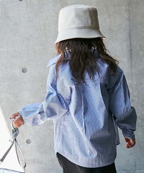 petit main（プティマイン）の「【リンク】オーバーシャツ（シャツ/ブラウス・キッズ・ブルー・L/S/M）」の4枚目の写真