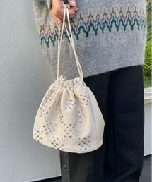 ROSE BUD | スタッズ付巾着ショルダーバッグ(ショルダーバッグ)