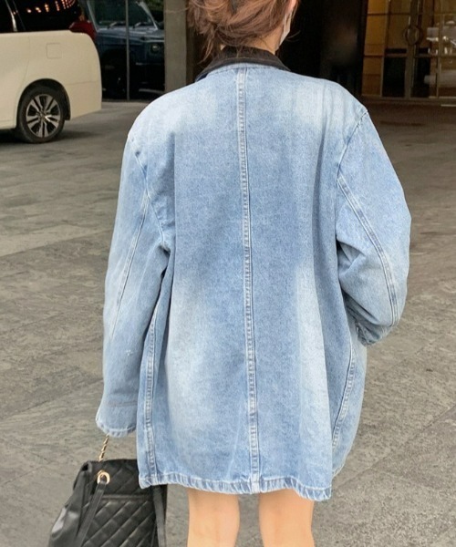 LAC-VERT（ラック・ヴェール）の「オーバーサイズデニムジャケット（デニムジャケット・レディース・ブルー・FREE）」の11枚目の写真