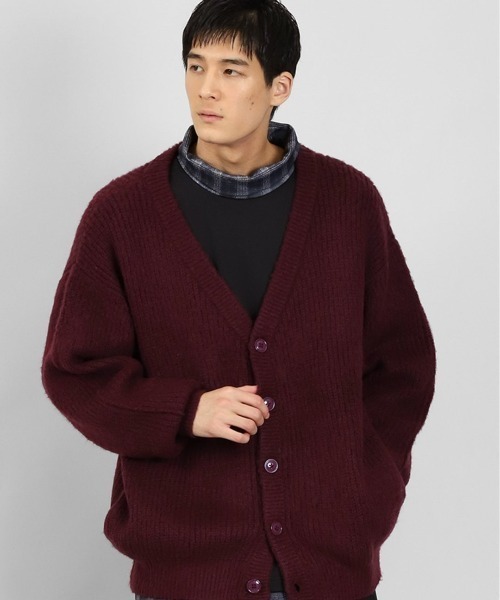 semantic design(セマンティックデザイン)の「【オーバーサイズ ウォッシャブル】セマンティックデザイン モヘアライク BIGニットカーディガン(カーディガン/ボレロ・メンズ・ブラック/ボルドー/ホワイト/ブルー系その他・X-LARGE/MEDIUM/LARGE)」の4枚目の写真