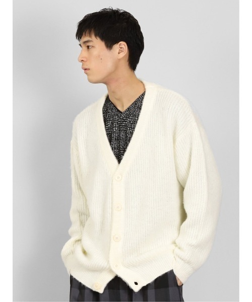 semantic design(セマンティックデザイン)の「【オーバーサイズ ウォッシャブル】セマンティックデザイン モヘアライク BIGニットカーディガン(カーディガン/ボレロ・メンズ・ブラック/ボルドー/ホワイト/ブルー系その他・X-LARGE/MEDIUM/LARGE)」の6枚目の写真