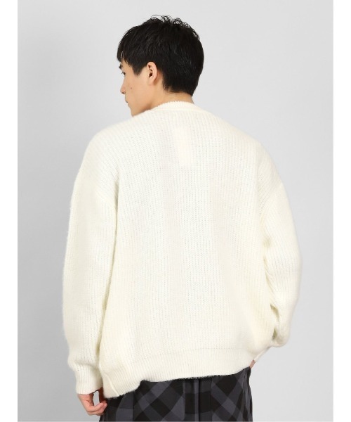 semantic design(セマンティックデザイン)の「【オーバーサイズ ウォッシャブル】セマンティックデザイン モヘアライク BIGニットカーディガン(カーディガン/ボレロ・メンズ・ブラック/ボルドー/ホワイト/ブルー系その他・X-LARGE/MEDIUM/LARGE)」の7枚目の写真