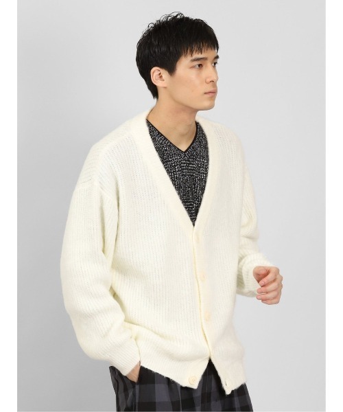 semantic design(セマンティックデザイン)の「【オーバーサイズ ウォッシャブル】セマンティックデザイン モヘアライク BIGニットカーディガン(カーディガン/ボレロ・メンズ・ブラック/ボルドー/ホワイト/ブルー系その他・X-LARGE/MEDIUM/LARGE)」の8枚目の写真