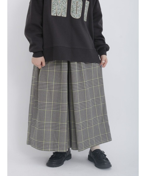 Samansa Mos2（サマンサ モスモス）の「TR柄アソートワイドパンツ（その他パンツ・レディース・ブラック/ベージュ/チャコール・ﾌﾘ-）」の10枚目の写真