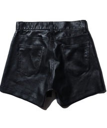 Backlash バックラッシュ　レザーストレッチショーツ　サルエル　黒 ISAMU KATAYAMA BACKLASH - Deer Stretch Sarrouel Shorts