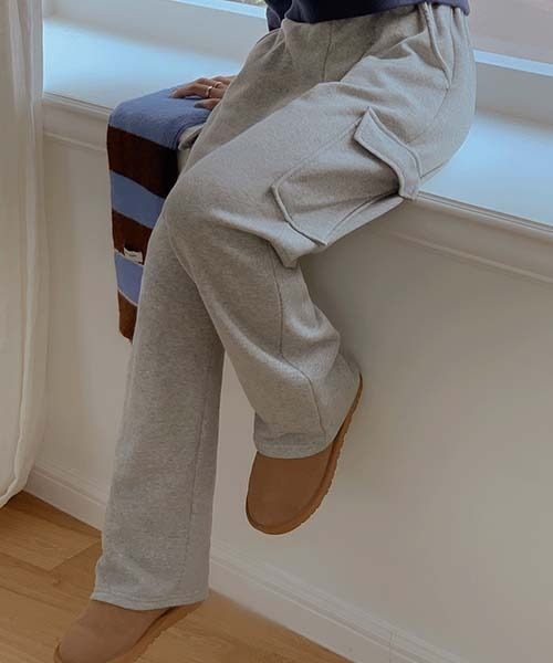 SONA（ソナ）の「SONYUNARA シルエットスウェットバンディング神カーゴパンツ（スウェットパンツ・レディース・グレー・150/160）」の6枚目の写真