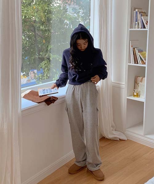 SONA（ソナ）の「SONYUNARA シルエットスウェットバンディング神カーゴパンツ（スウェットパンツ・レディース・グレー・150/160）」の11枚目の写真