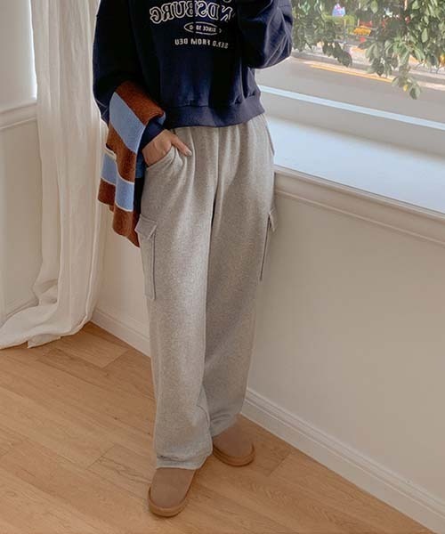 SONA（ソナ）の「SONYUNARA シルエットスウェットバンディング神カーゴパンツ（スウェットパンツ・レディース・グレー・150/160）」の9枚目の写真