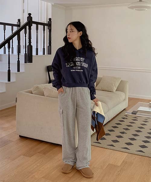 SONA（ソナ）の「SONYUNARA シルエットスウェットバンディング神カーゴパンツ（スウェットパンツ・レディース・グレー・150/160）」の8枚目の写真