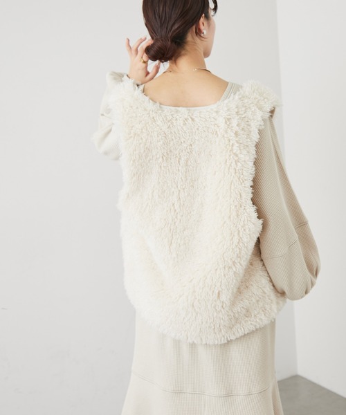 CIAOPANIC TYPY（チャオパニックティピー）の「2WAYあったかサーマル配色ステッチ袖ボリュームワンピース（ワンピース・レディース・ブラック/グレー系その他/ブラウン・ONE SIZE）」の21枚目の写真