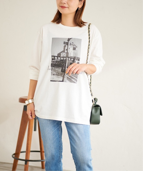 JOURNAL STANDARD（ジャーナルスタンダード）の「■《追加》フォトロングTシャツ（Tシャツ/カットソー・レディース・ホワイト系その他/ホワイト・FREE）」の13枚目の写真